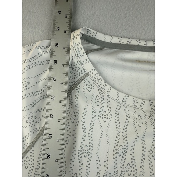 Simms SolarFlex UPF 50 Long Sleeve Fishing Shirt White Gray Print Women's L - Picture 7 of 8